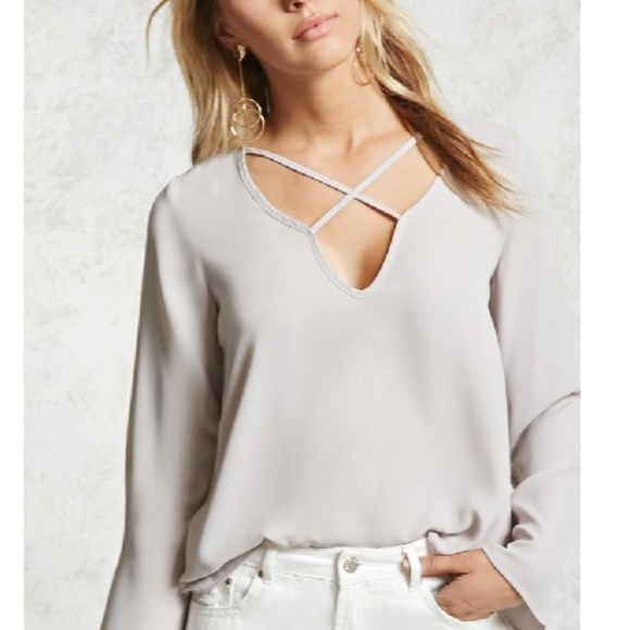 Forever 21 Tops - Forever 21 Crepe Crisscross Woven Top